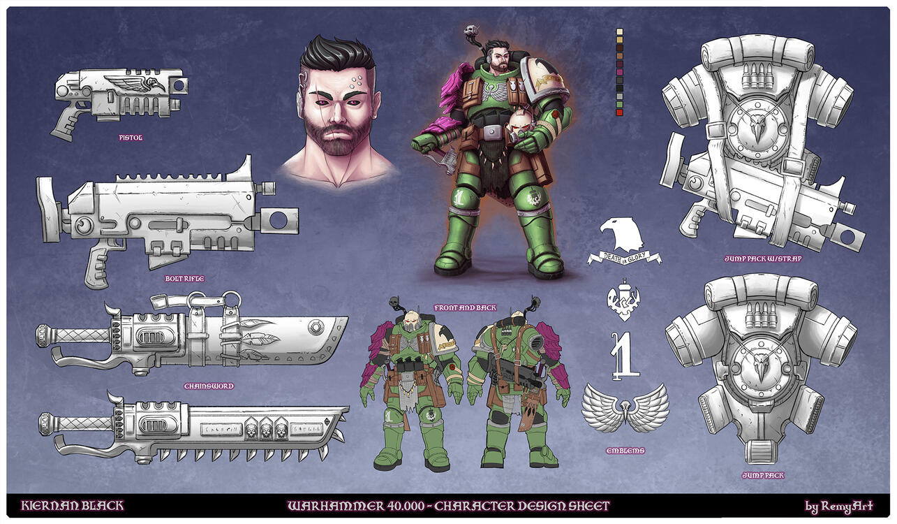 Props - Character Design Sheet - WH 40K